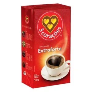 CAFÉ 3 CORAÇÕES EXTRA FORTE 500G. A VÁCUO
